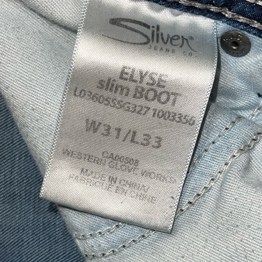 Silver Elyse Slim bootcut jeans. Size 31 x 33 GUC - Picture 7 of 7
